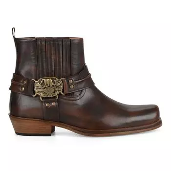 FootCourt - коричневые байкерские ботинки, винтажные боевые ботильоны в стиле вестерн, мужские лучшие кожаные туфли для верховой езды, уличная гонка, дышащая ручная работа