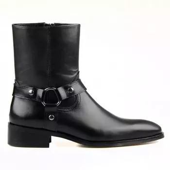 FootCourt - винтажные мужские ботинки челси из натуральной кожи, мужские ботильоны на молнии, мужские повседневные туфли с пряжкой и ремешком, Sapato Botas ручной работы