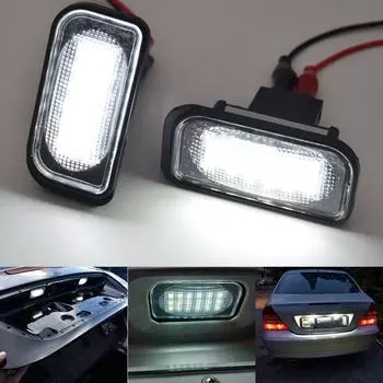 For 2004-2008 Chrysler Crossfires LED Rear License Plate Lights White Lamps 2Pin