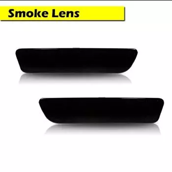 For 2005-2009 Ford Mustang Smoked /Red Lens Red Full LED Rear Side Marker Lights, Replace Fender Sidemarker Lamps 12V