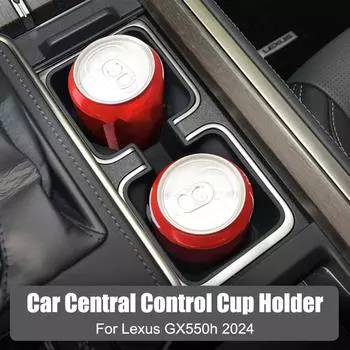 For 24 Lexus GX550h Models Car Armrest Cup Storage Box Central Console Sundries Cup Organizer Pallet Holders Car Accessories чёрный