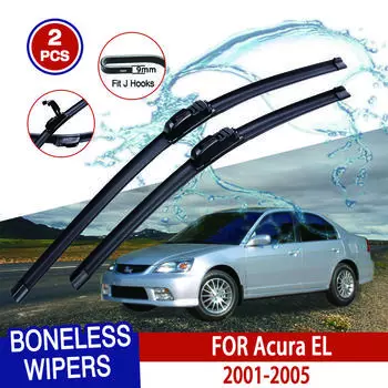 For Acura EL 2001-2005 Car Windshield Wiper U-type Soft Rubber Frameless Bracketless Car Wipers 21 +19