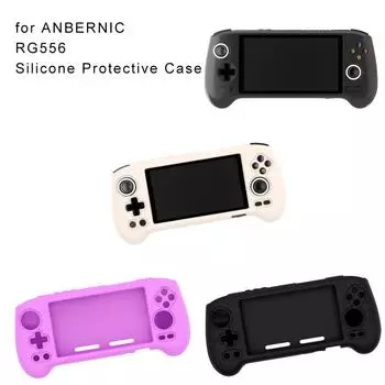 For ANBERNIC RG556 Silicone Protective Cover Anti-drop Dustproof Shockproof And High Elasticity Game Console Protective Cover чёрный