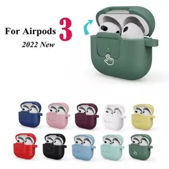 For Apple-Airpods3 Silicone Cover Case Skin Bluetooth Earphone Cases AirPods3 Protective Accessories One Size