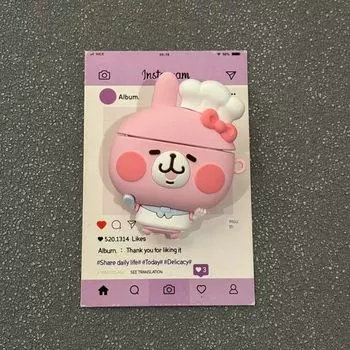 for Apple Airpodspro2 Silicone Soft Case Earphone Protective Cover 3 Generation Huaqiang North 5 Generation Earphone Sleeves 1 Generation Girly Heart Apple Airpods 3 Generation Kana Hera Rabbit Case