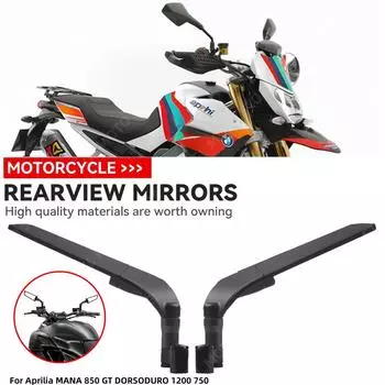 For Aprilia MANA 850 GT DORSODURO 1200 750 Motorcycle Wind Wing Side Rearview Mirror Adjustable Rotating Motorbike Accessories