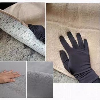 For Bedroom Living Room Children Rug Yoga Mats Water Absorption Sofa Carpet Anti-slip Home Decorations Round Coral Velvet Carpet