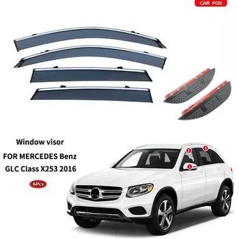 For Benz GLC X253 2016-2024 Window Visor GLC-L 2019 DOOR VISOR Window Weather Guard Door Visor Vent Shades Door Accessories