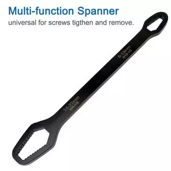 For Bicycle Motorcycle Car 8-22mm Repairing Tools 45# Stailless Steel Torx Wrench Adjustable Glasses Wrench Ratchet Spanner чёрный