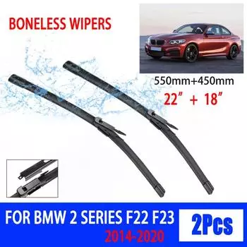 For BMW 2 Series F22 F23 2014-2020 Car Wiper Dovetail Soft Rubber Wiper Windshield Windscreen HD Quiet Automotive Wiper 22 +18