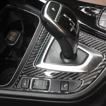 For BMW 3 4 Series F32 F30 F31 F33 F34 F36 3GT 2014 - 2017 Carbon Fiber Car Gear Shift Panel Cover Trim Stickers Decoration Trim