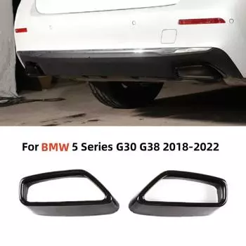 For BMW 5 Series G30 G31 2018-2024 Stainless Steel Black Car Exhaust Pipe Cover Stickers Exterior Modification Car Accessories чёрный