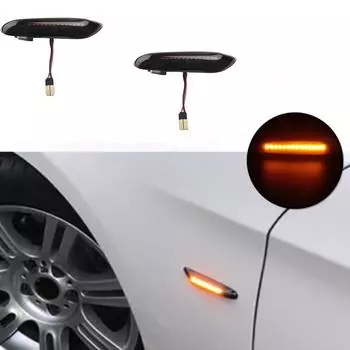 For BMW E90 E91 E92 E93 E46 E60 LED Side Marker Light Kit Turn Signal Lamp Pair