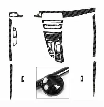 For BMW F10 F18 5 Series Interior Cover Trim Decal Carbon Fiber Look Sticker Kit