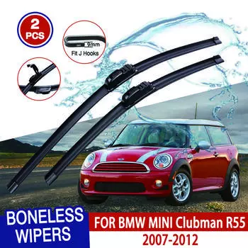 For BMW MINI Clubman R55 2007-2012 Car Windshield Wiper U-type Soft Rubber Frameless Bracketless Car Wipers 19 +18
