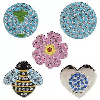 For Cap Visor Iron+ABS Professional Golf Ball Marker Outdoor Ball Position Parts жёлтый