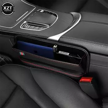 For Car Interior PU Leather Console Side Seat Gap Filler Front Seat Organize Storage Accessories Auto Universal