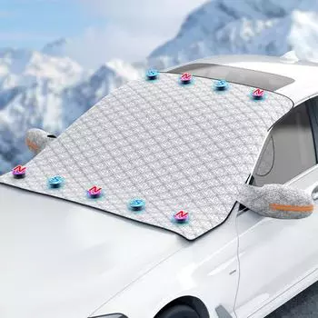 Для автомобиля Снежный чехол Для лобового стекла автомобиля Чехол Для снега и льда Светоотражающий Удаление льда Солнцезащитный козырек Зеркала Зимние Защитные чехлы Для автомобиля MPV