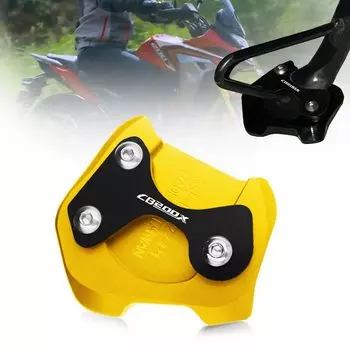 For CB200X CB200X Hornet 2.0 2021 2022 Kickstand Foot Side Stand Extended Base Enroller Plate Pad Support (Gold)