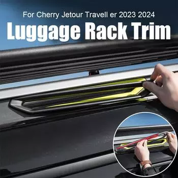 For Cherry Jetour Travell er 2024 2024 Jetour T2 Carbon Fiber Style Roof Cover Plate Decorative Iuggage Rack Strip S6T4