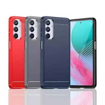 For Cover Samsung Galaxy F54 Case For Samsung F54 5G Shockproof Anti-knock Silicone Carbon Fiber Back Case For Samsung F54 Case For Samsung F54 5G чёрный