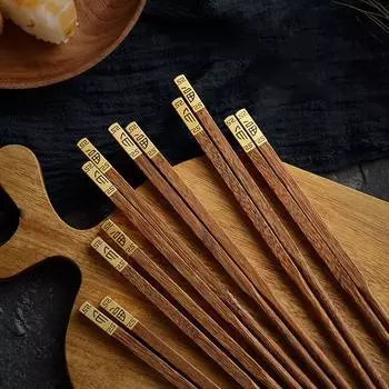 for Dinning Hotel Dishwasher Safe Food for Home Chopsticks Tableware Wooden Chopsticks Kitchen Tool Sandal Wood-B