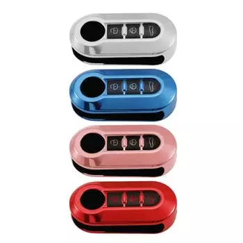 For Fiat 500 Soft TPU 3 Buttons Car Flip Folding Key Case Cover Remote Key Shell Holder Protecor Keychain Accessories красный