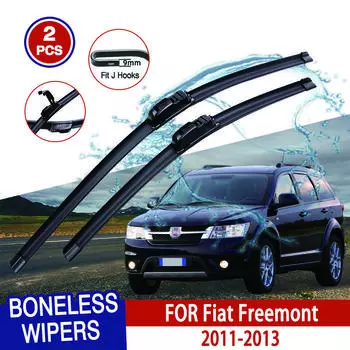 For Fiat Freemont 2011-2013 Car Windshield Wiper U-type Soft Rubber Frameless Bracketless Car Wipers 24 +18