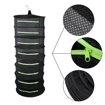 For Flowers Buds Plants 6/8 Layers Hanging Basket Herb Drying Net Dryer Mesh Bag Folding Dry Rack Layers Drying Net for Herbs
