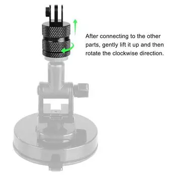 For Gopro Accessories Metal Adapter 1/4 Aluminium Tripod Cnc Alloy Mount 360 Rotate for Go Pro Hero 10 9 8 7 SJCAM Xiaomi Yi 4k