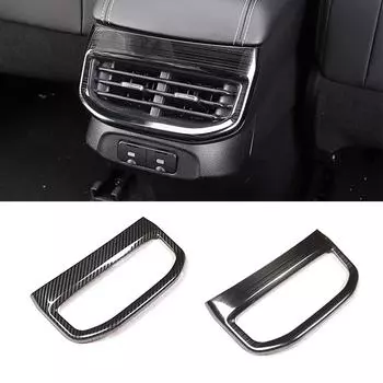 Для Haval H6 3-го поколения 2024 2024 Автоматический кондиционер заднего сиденья Отопление Выход переменного тока Вентиляционная панель Рамка Отделка Нержавеющая сталь Ремонт Наклейка чёрный