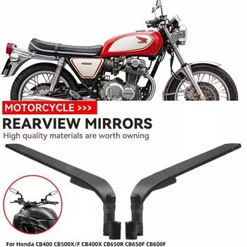 For Honda CB400 CB500X/F CB400X CB650R CB650F CB600F Motorcycle Wind Wing Side Rearview Mirror Adjustable Rotating Accessories