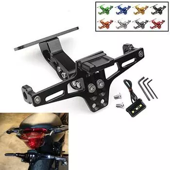 For Honda CBR 600 900 954 RR 1000 1100XX CBR600RR CBR600F CBR929RR Motorcycle Rear License Plate Mount Holder And LED Light