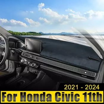 For Honda Civic 11th 2024 2024 2024 2024 Car Dashboard Cover Avoid Light Pad Sun Shade Anti-UV Carpet Non-Slip Mat Accessories