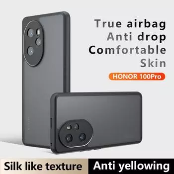 Для Honor 200 100 90 80 GT Pro Lite матовый прозрачный противоударный чехол TPU с защитой от отпечатков пальцев, устойчивый к падениям, не желтеющий защитный чехол на заднюю панель For Honor 80 прозрачный