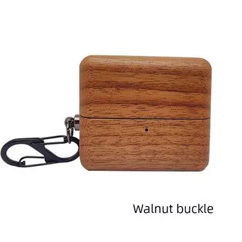 For Huawei Freeclip Earphone Protective Cover Bluetooth Earbuds Case Wooden Anti-Pressure Hard Case Walnut Wooden Box