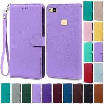 For Huawei P9 Lite Case P9 Lite 2016 VNS-L21 Fundas Leather Flip Case on For Coque Huawei P9 lite 2017 PRA-LX1 Case Wallet Cover P9 Lite 2016 VNS-L21 темно-синий