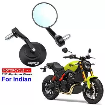 For Indian FTR 1200 S FTR1200 Carbon / Rally Chief VINTAGE Scout Motorcycle Bar End Mirrors Retro Handlebar Tip Rearview CNC чёрный