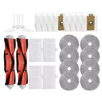 For Inic IX10 Replacement Main Side Brush HEPA Filter Mop Pads Dust Bags Spare Parts Accessories