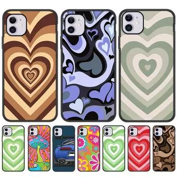 For iPhone 11 Case for iPhone 13 12 Pro Cover Fundas iphone 6S 6 7 8 Plus 13 12 11 Pro Max XR XS X SE Mini Cute Love Heart Cover iphone 11