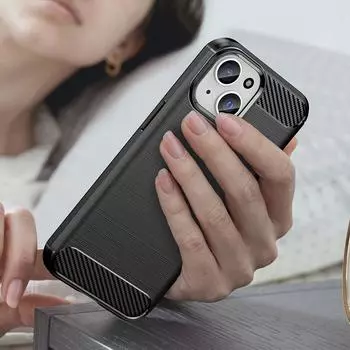 For iPhone 15 iphone15 Luxury Silicone Case Shockproof Protective Cover for aaple iphone 15 Soft Matte Cases Coque Fundas For iPhone 15 чёрный