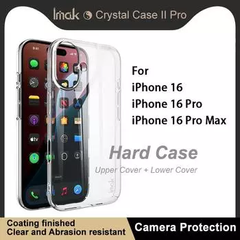 For iPhone 16 Pro Max Phone Case IMAK Wings II Wear Resistant Crystal Pro Case iPhone 16 белый