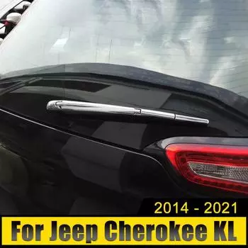 Для Jeep Cherokee KL 2014 2015 2016 2017 2018 2019 2020 2024 ABS автомобиля задний стеклоочиститель стеклоочиститель крышка отделка чехол полоса наклейки серебряный