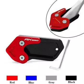 For KYMCO AK550 AK 550 2017-2025 Motorcycle Accessories Kickstand Enlarge Plate Foot Side Stand Enlarger Extension Support Pad красный