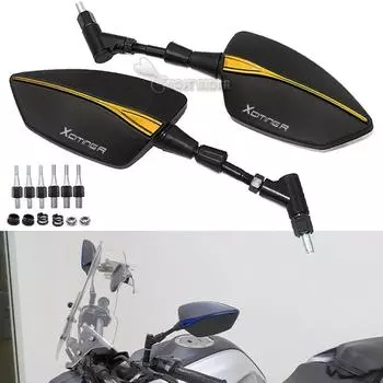 For KYMCO Xciting 250 Xciting 300 Xciting 400 Motorcycle Motorbike CNC Mirror Rearview Rear Side Mirrors чёрный