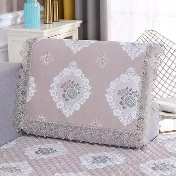 for Match Backrest Towel Cover Cloth Pastoral Armrest Towel Living Room Sofa Towel Fabric Accessible Luxury Backrest Towel Lace Rear Backrest Towel Curry Rectangular hand towel 70 wide 50cm