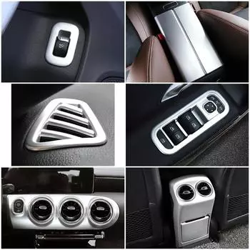 For Mercedes Benz A Class 2019 UP W177 V177 A180 A200 A250 Car Center Console Switch AC Air Outlet Vent Frame Cover Refit Trim