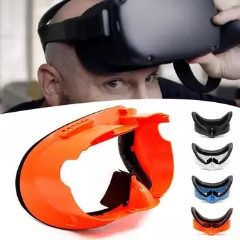 For Meta Quest 3 Breathable Anti Sweat Mask PU Replacement Stand Leather Widened Mask Antiperspiration Comfort Soft VR Accessory чёрный