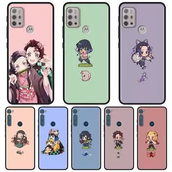 For MOTOROLA One Fusion Case for Moto G10 G9 G8 Plus Play Power One G20 G30 G40 G50 G60 Edge 20 Demon Slayer Kimetsu No Yaiba Moto G Stylus 5G