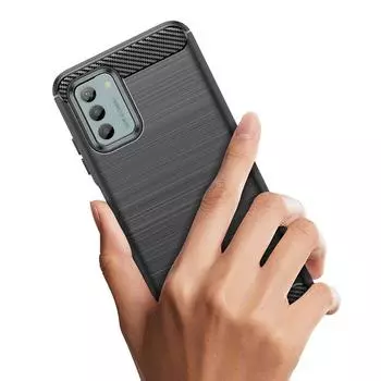 For Nokia G22 G42 nokiag310 Shockproof Silicone Case Soft Phone Cover for nokia g42 g310 g22 Luxury Carbon Fiber Cases Bumper For Nokia G22 чёрный